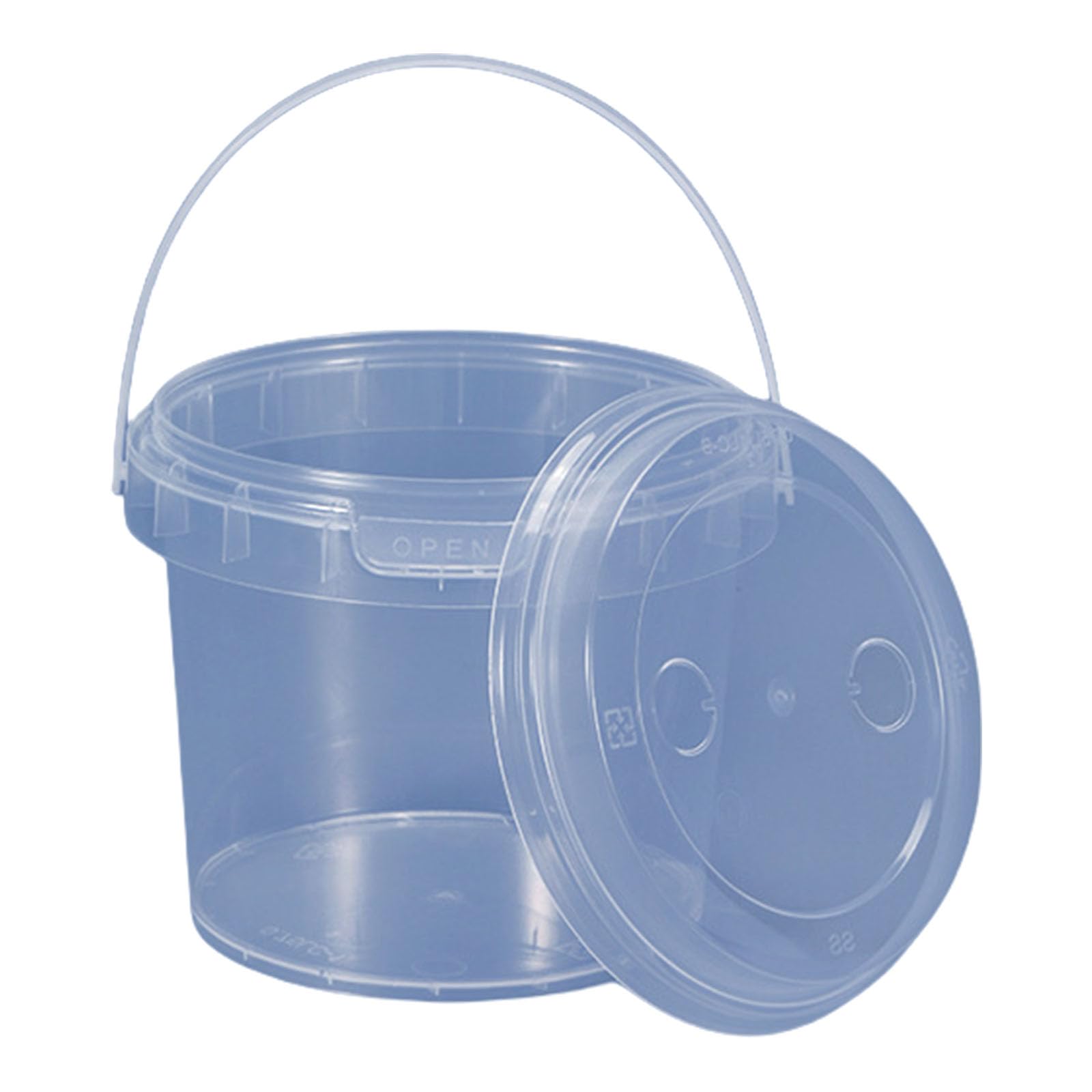 Xjdzineq Sturdy Clear Food Storage Box Freezer Safe Container Milk Teas Bucket for Restaurants Catering Home Use Storage Bins