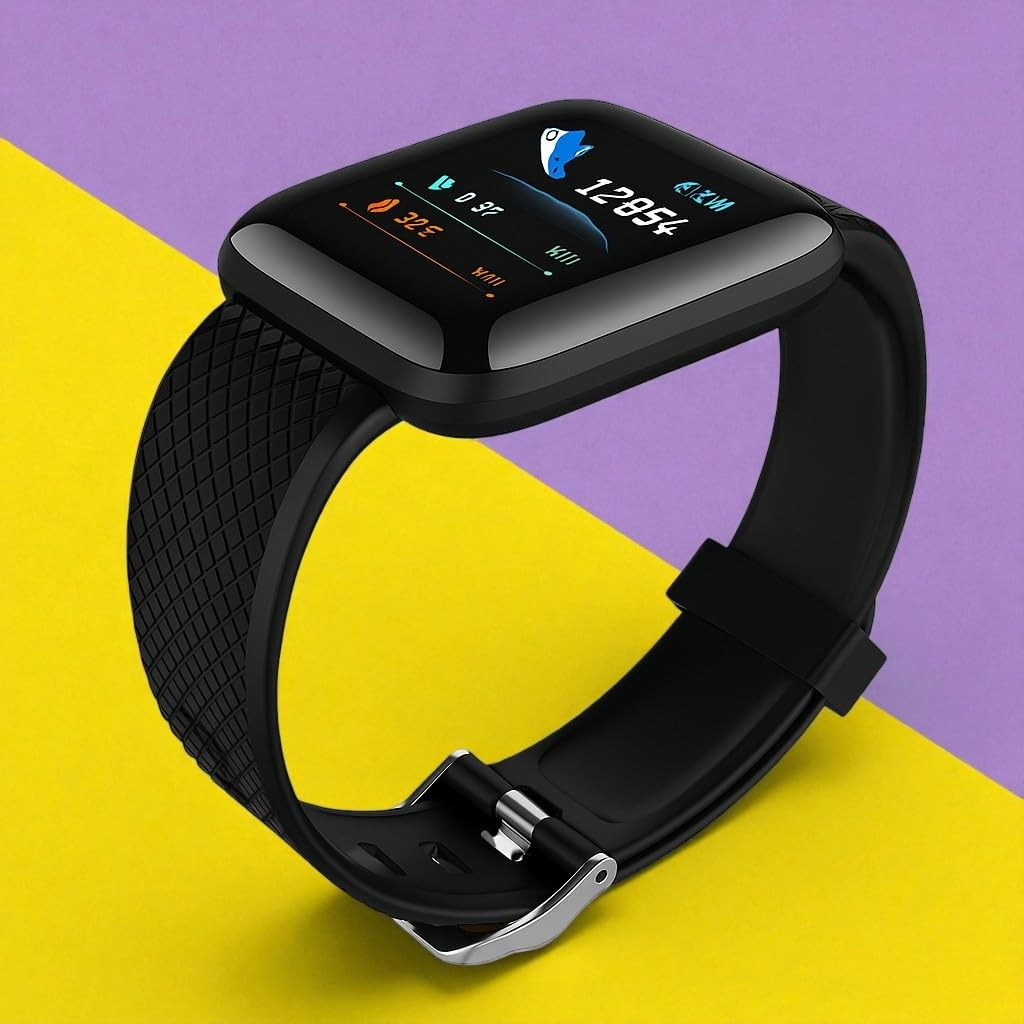 Smart Fitness Watch, 1.3 Inch Color Display, Black Silicone Band, Heart Rate Monitor, IP67 Water Resistant, Touch Screen, Sports Theme, Bluetooth Connectivity for Men-picture-30