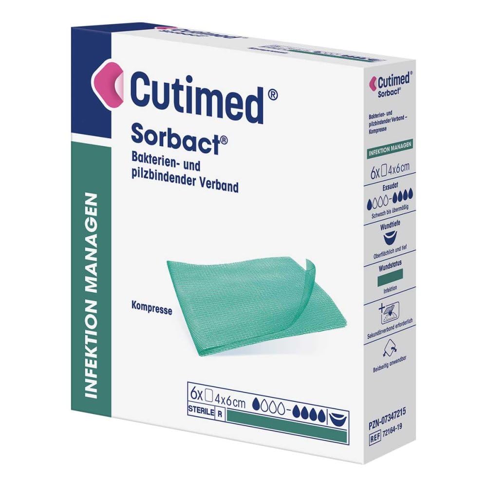 CUTIMED Sorbact, compresse 4 x 6 cm, 6 pezzi