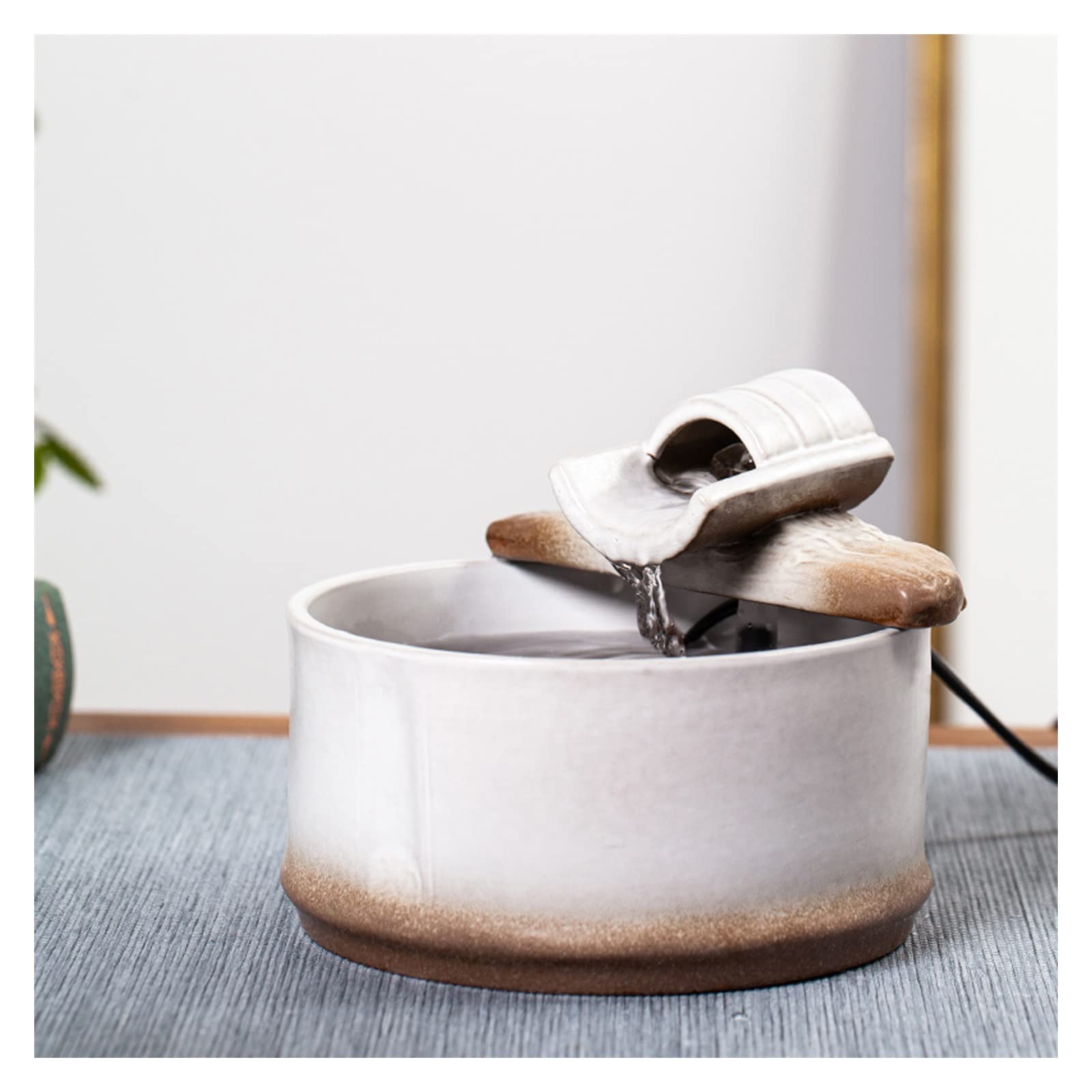 Característica del Agua en casa Decoración de Fuente Agua Mesa(Blanco)