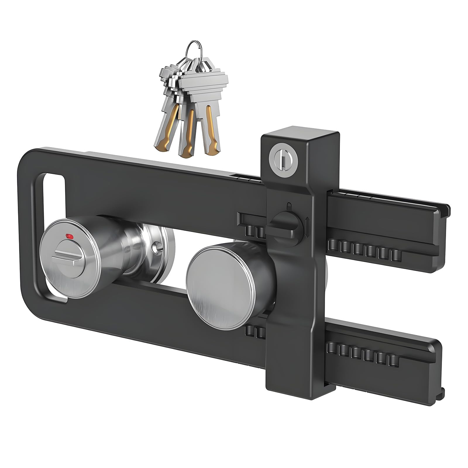 Kaeltsyn Double Door Locking Weatherproof Outdoor Tap Locking Device Double Door Lockout Device French Doors Reinforcement Aluminum Alloys Door Latches