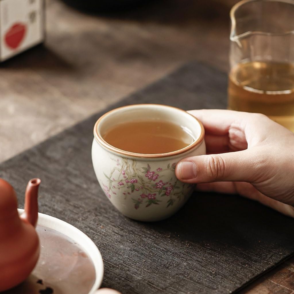 GSOUL Kungfu Tea cup Ceramic Master Cup Jar Home Living Room Tea Brewing Personal Drinking Kung Fu Set Single Small Tea Cups