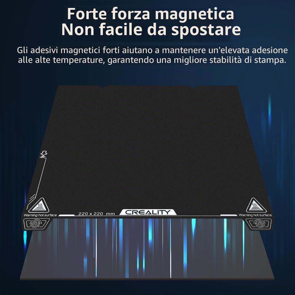 Creality Ufficiale 2PCS Ender 3 V3 SE Piatto di Costruzione, 235x235mm Foglio PEI Superficie Strutturata Piattaforma Flessibile Rimovibile per Ender 3S1/3S1 Pro/3V2 Neo/3V3 KE K1/K1C (senza base