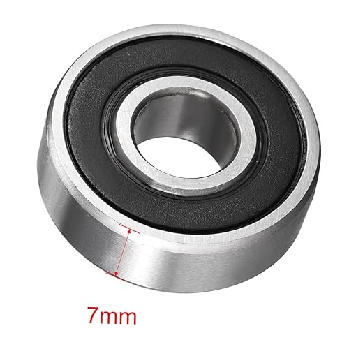 Miniatura 5 de 606-2RS Rodamiento de bolas de ranura profunda 0.236 in x 0.669 in x 0.236 in doble sellado acero de alto carbono Z1 Rodamientos 8pcs