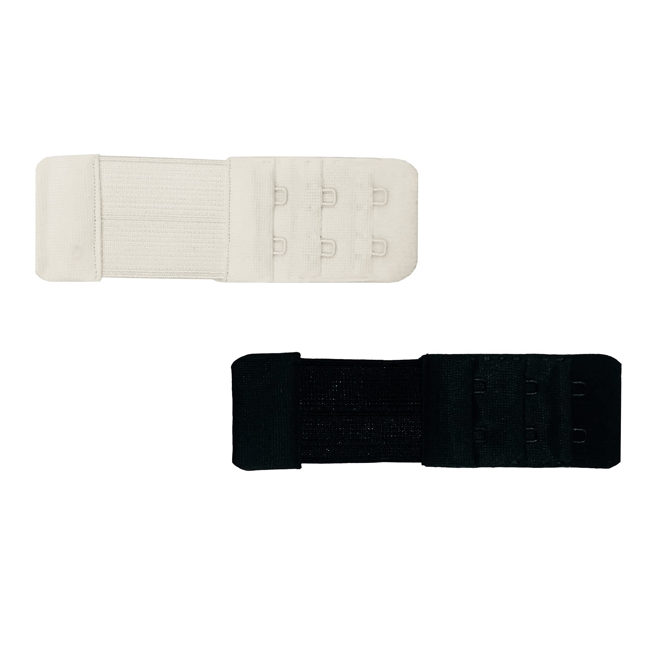 TobbTwist Bra Hook Extender-2 Hook - 3 Eye With Extra Elastic For Women, Save Your Bra Increase Band Length Combo (Black, White)-image-31