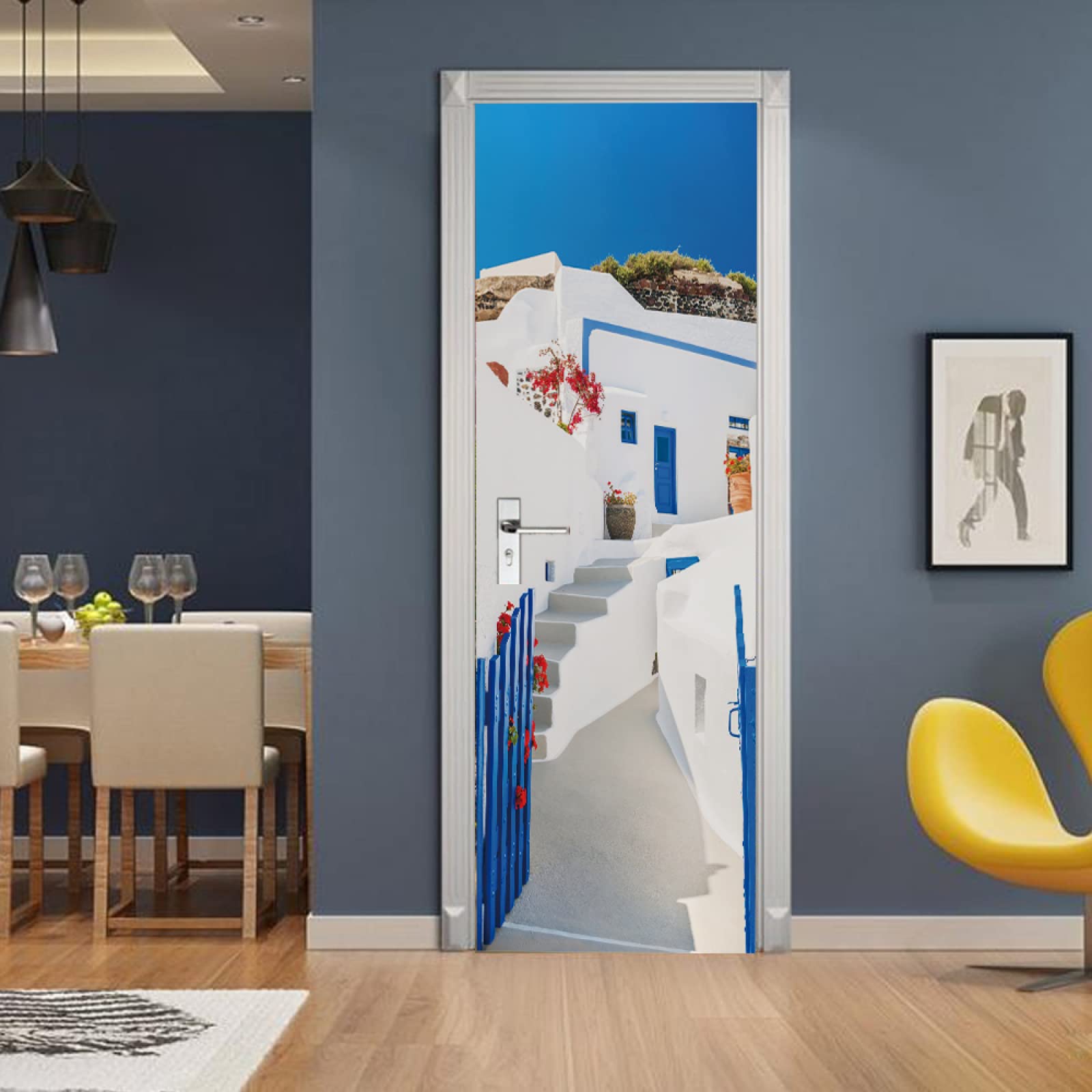 Naklejki Na Drzwi 3d Do Drzwi WewnęTrznych Samoprzylepne Fototapety Do Dekoracji WnęTrz Naklejka ŚCienna Naklejka Artystyczna Sypialnia Salon Wymienny Plakat,90x200cm