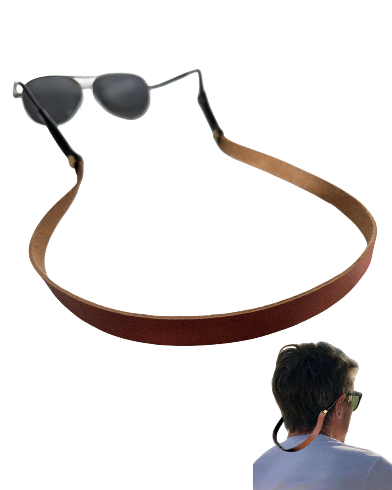 Full-grain Leather Glasses Strap Handmade Sports Sunglasses Eyeglasses Holders Around Neck Gifts for Men Women