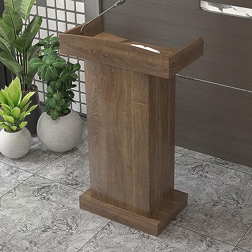 Atril de madera ideal para eventos, oratoria y aulas con diseño funcional 8
