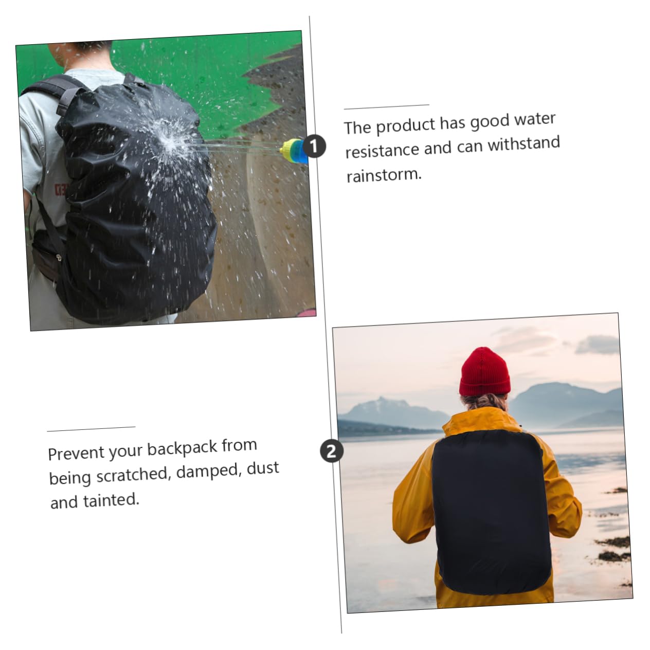 BRIGHTFUFU Backpack Rain Cover Waterproof Case for Hiking Trekking Camping Sports