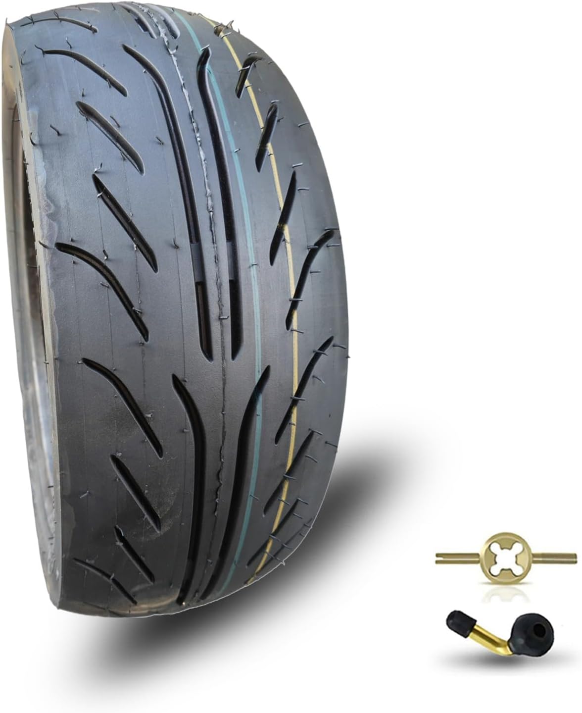 130/60-10 Tubeless Scooter Tire 48G 225 KPA, 130 60 10 Tyre with Street Tread Design for Front or Rear, Fits on 10 Inch, Provides Reliable Traction