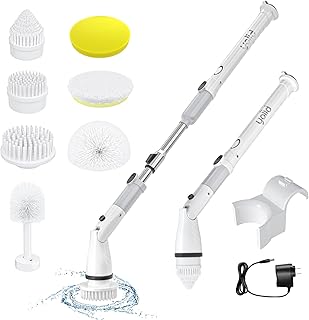 Electric Spin Scrubber Cordless Shower Scrubber Power Scrubber for Cleaning Electric Scrubber for Cleaning Shower Brush for Cleaning Electric Grout Scrubber 12 in 1 Bathroom Cleaning Tools