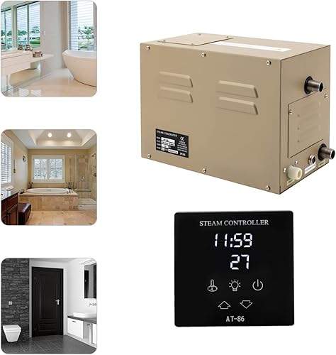 Miniatura 4 de Ethedeal Generador de vapor comercial de 3KW con autodrenante sistema de ducha para baño de vapor en casa, generador de spa de 30 minutos a 12 horas