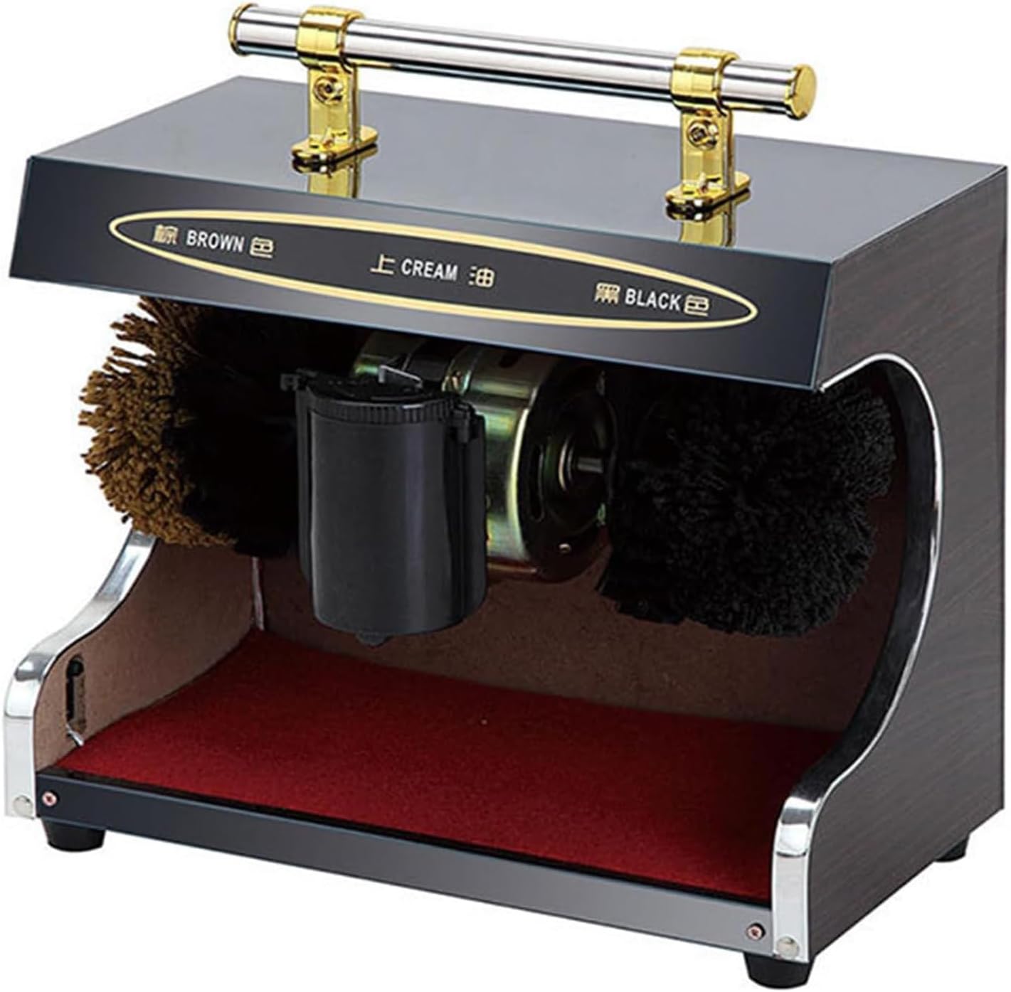 Polishing Shoes Machine,Shoe Polishing Machine,Fully Automatic Induction Shoe Polishing Machine,Public Electric Titanium Shoe Polishing Machine for Family,Hotel,Bank,and Commercial Use,B