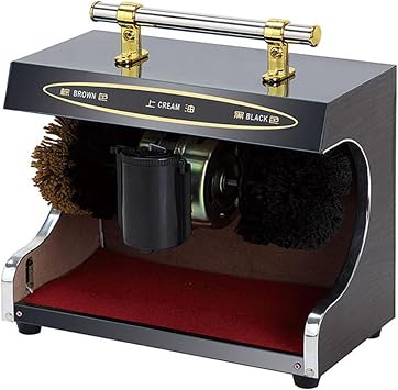 Shoe Polishing Machine,Fully Automatic Induction Shoe Polishing Machine,Public Electric Titanium Shoe Polishing Machine for Family,Hotel,Bank,and Commercial Use,B