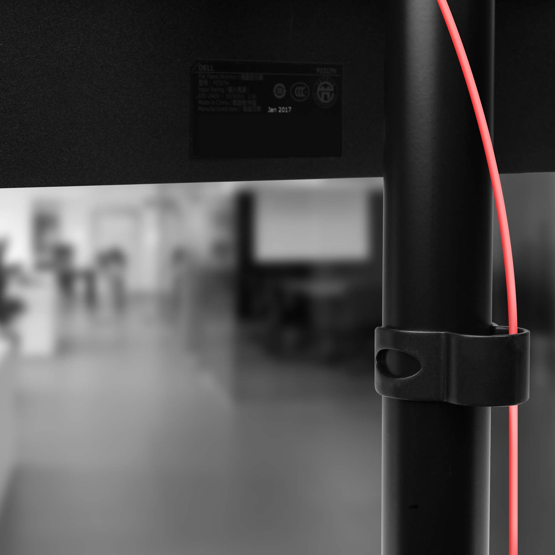 Duronic DM15D2V2 BK Doppio supporto monitor con base d’appoggio | 2 schermi 13”-32” | Altezza regolabile | Capacità 8 kg | VESA 75/100