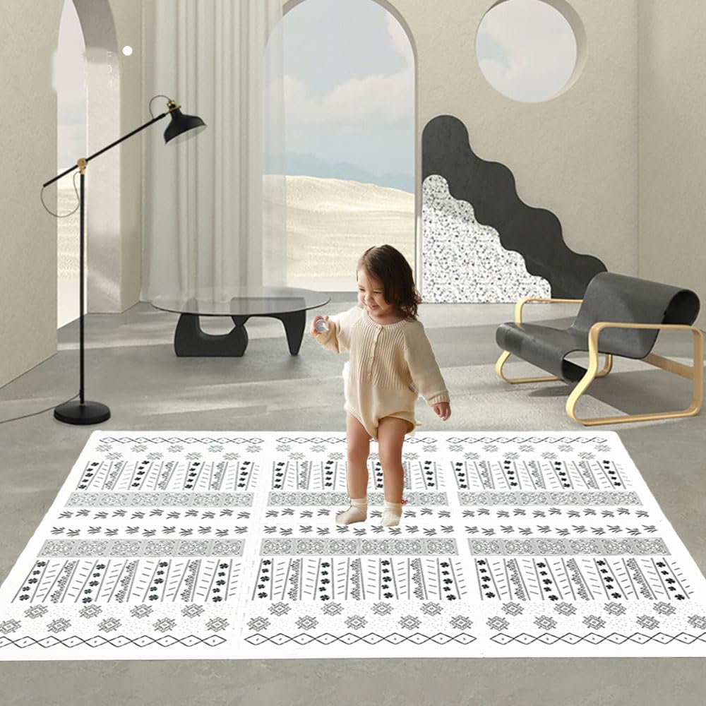 6 Pieces XLarge Foam Play Mat, Interlocking Playmat Tiles, Foam Floor