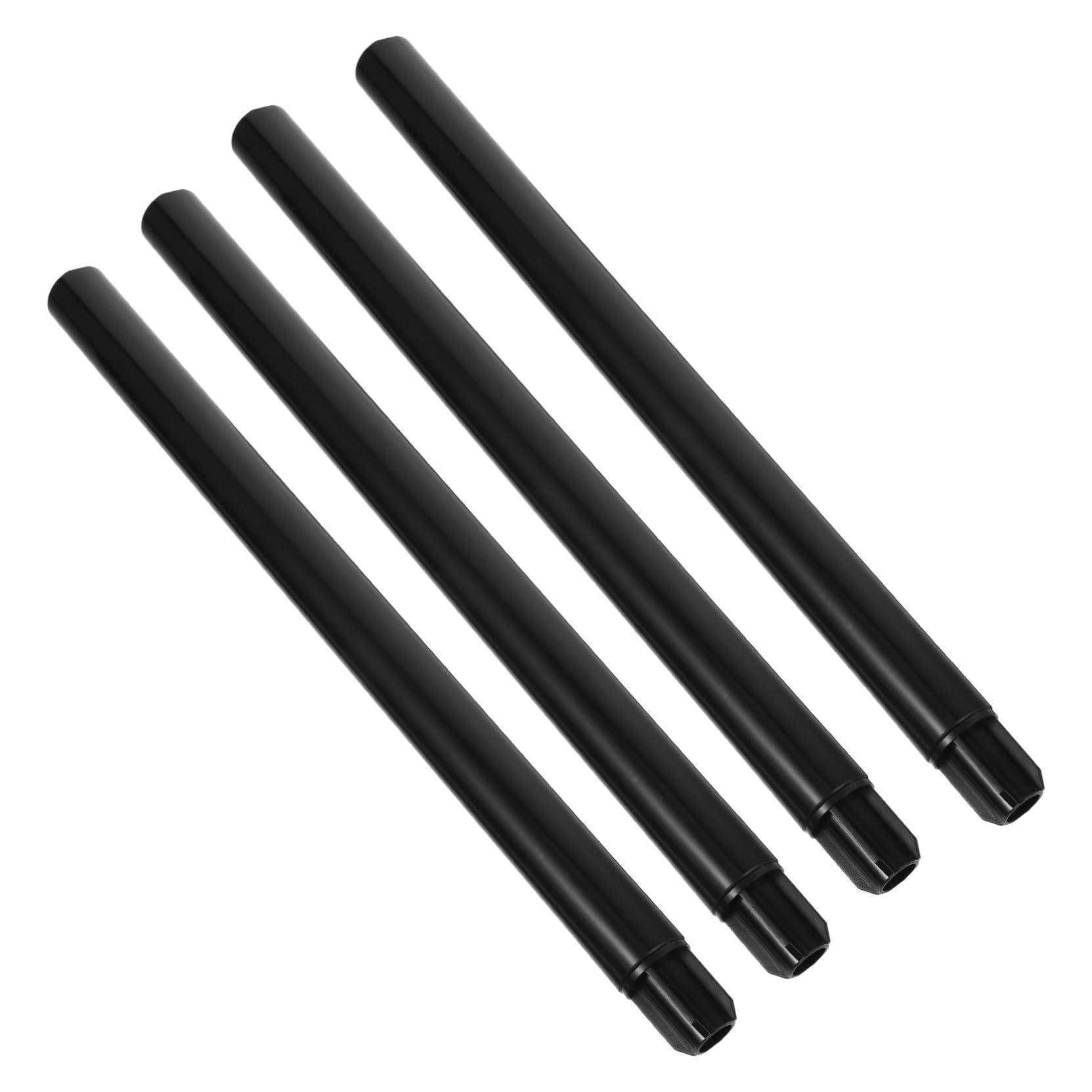 YOSADIER 4 Sets Black Abs Garden Lighting Extension Poles for Outdoor Solar Stake Lights, Sturdy and Weather-Resistant Replacement Rods for Lawn and Patio Light Accessories