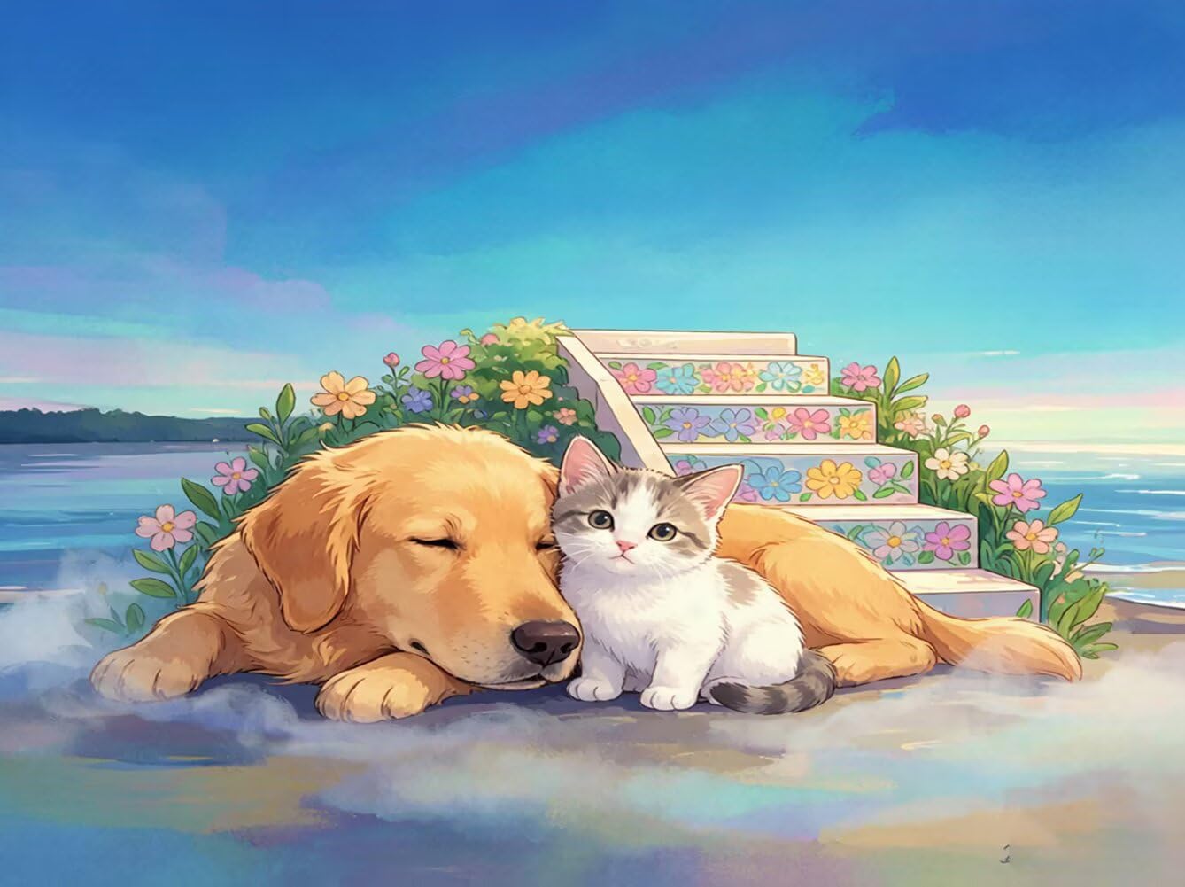 Diamond Art Animal Diamond Painting 110x80cm 2-N36WR