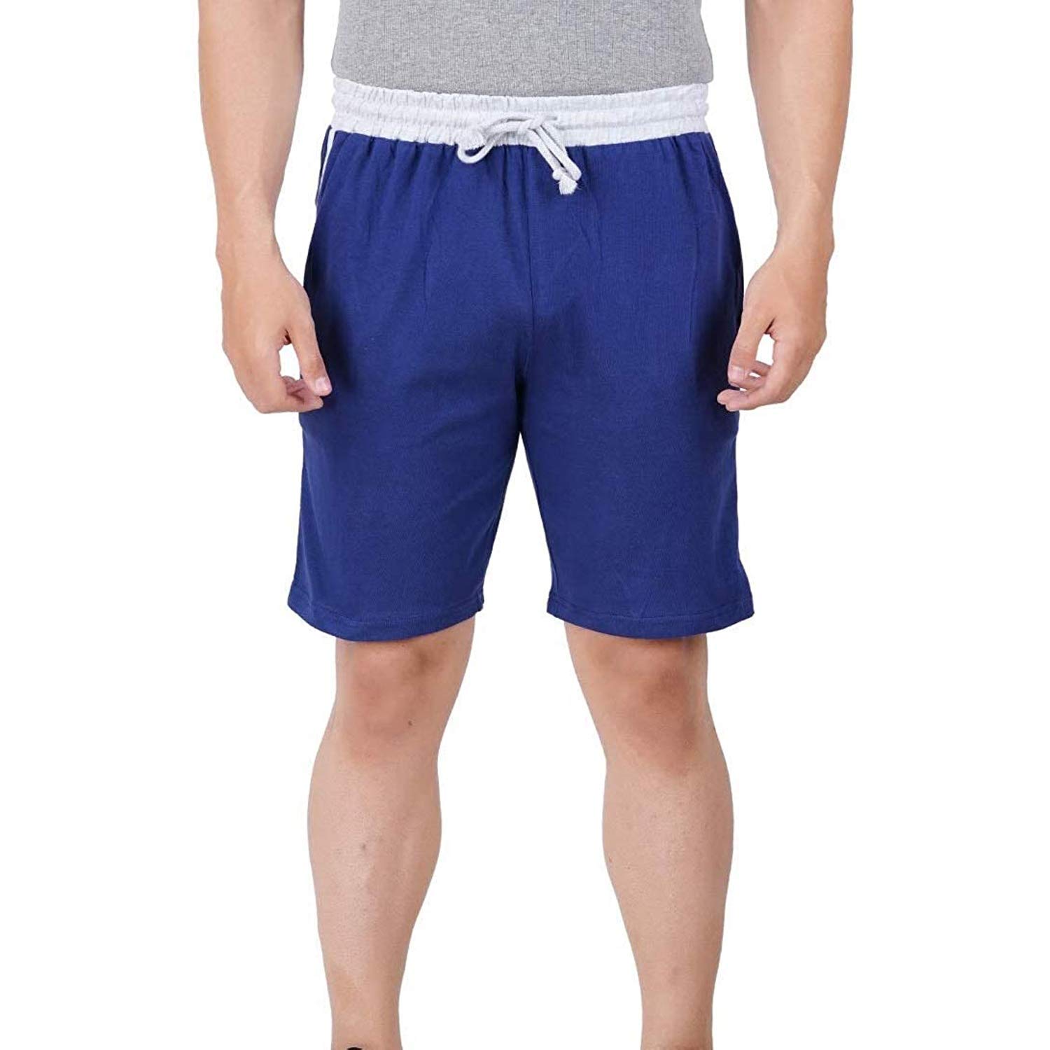 pride apparel Men's 100% Cotton Ultra Soft Bottom Lounge Casual Comfort Sleep Shorts with Pockets-picture-32