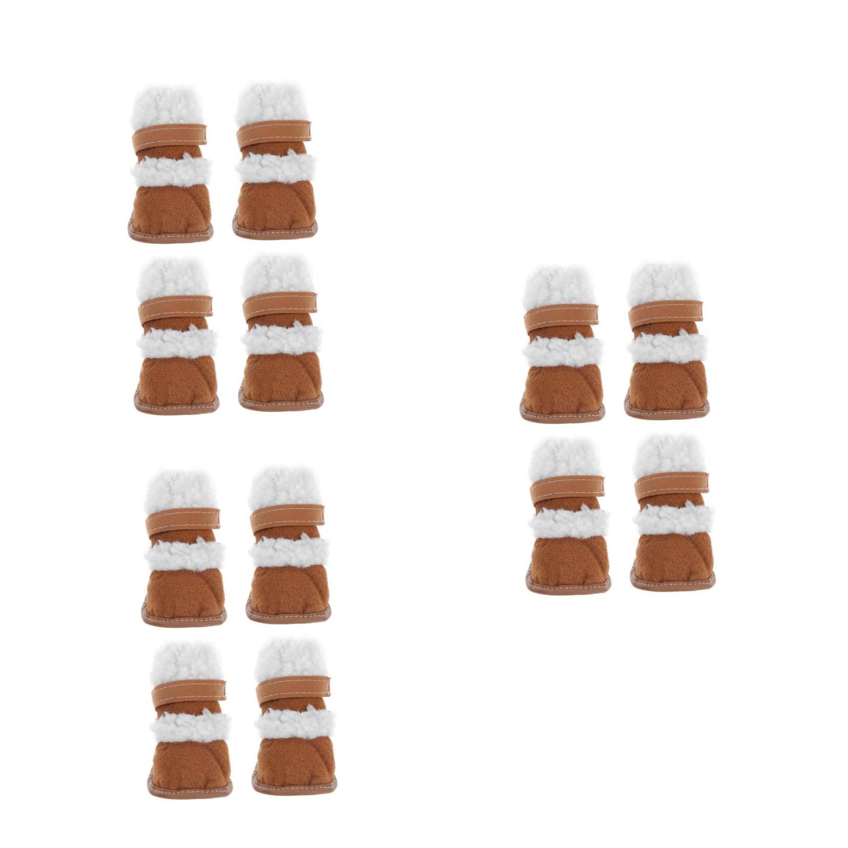 Sosoport 3 Set di Stivali per Cuccioli di Chihuahua Scarpe Antiscivolo per Cani Calzini Caldi per Animali Domestici Moda 2 Paia * 3