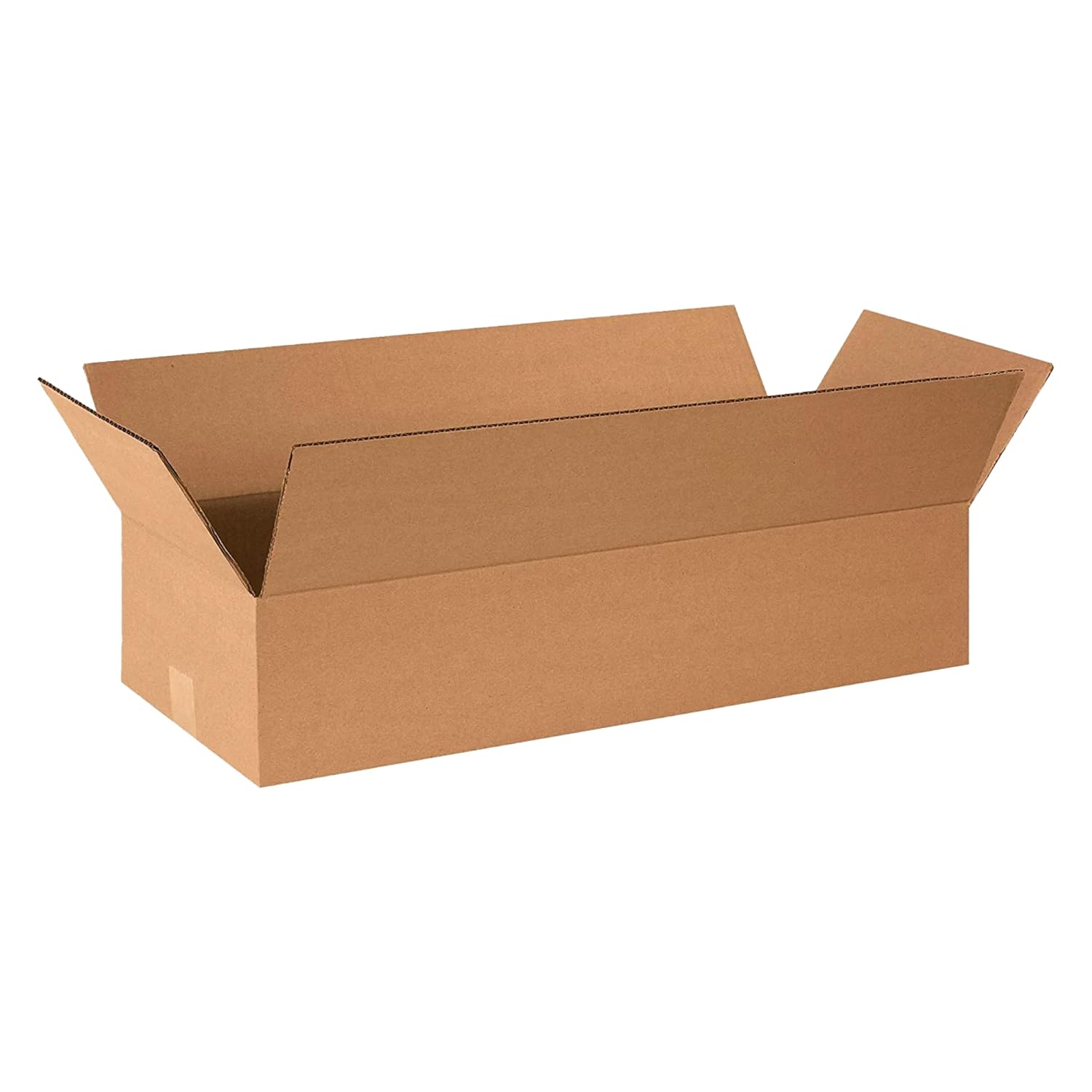 BOX USA Ship Now 24 x 10 x 4" Flat Corrugated Boxes 24"L x 10"W x 4"H, Pack of 25 | Shipping, Packaging, Moving, Storage Box for Home or Business, Strong Wholesale Bulk Boxes