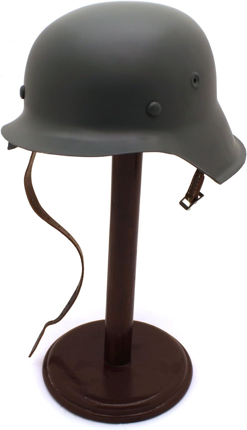 German M-35 Helmet w/Leather Lining & Helmet Stand