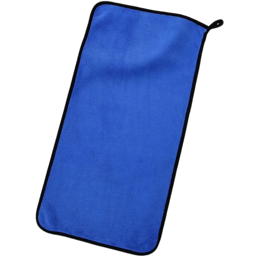 Ręcznik z mikrofibry do mycia samochodu 160 x 60 cm ręcznik wysoka absorpcja wody ręczniki czyszczące pogrubione miękkie mycie samochodu suszenie skrzep niebieski