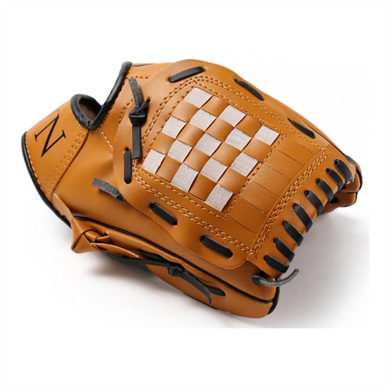 Guante de béisbol para niños/jóvenes/adultos 10.5/11.5/12.5 pulgadas Guante de béisbol de cuero de PVC Accesorios para deportes al aire libre Mano izquierda Marrón/negro/azul Protección de s