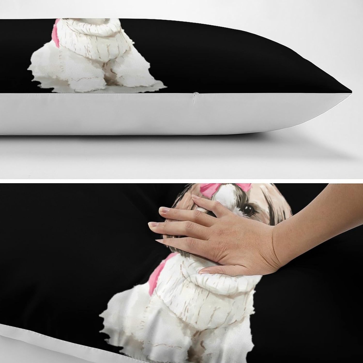 Cartoon Shih Tzu Dog Body Pillow Case Cover Protectors Sham Throw Pillowcases for Bed Couch 20"×54"