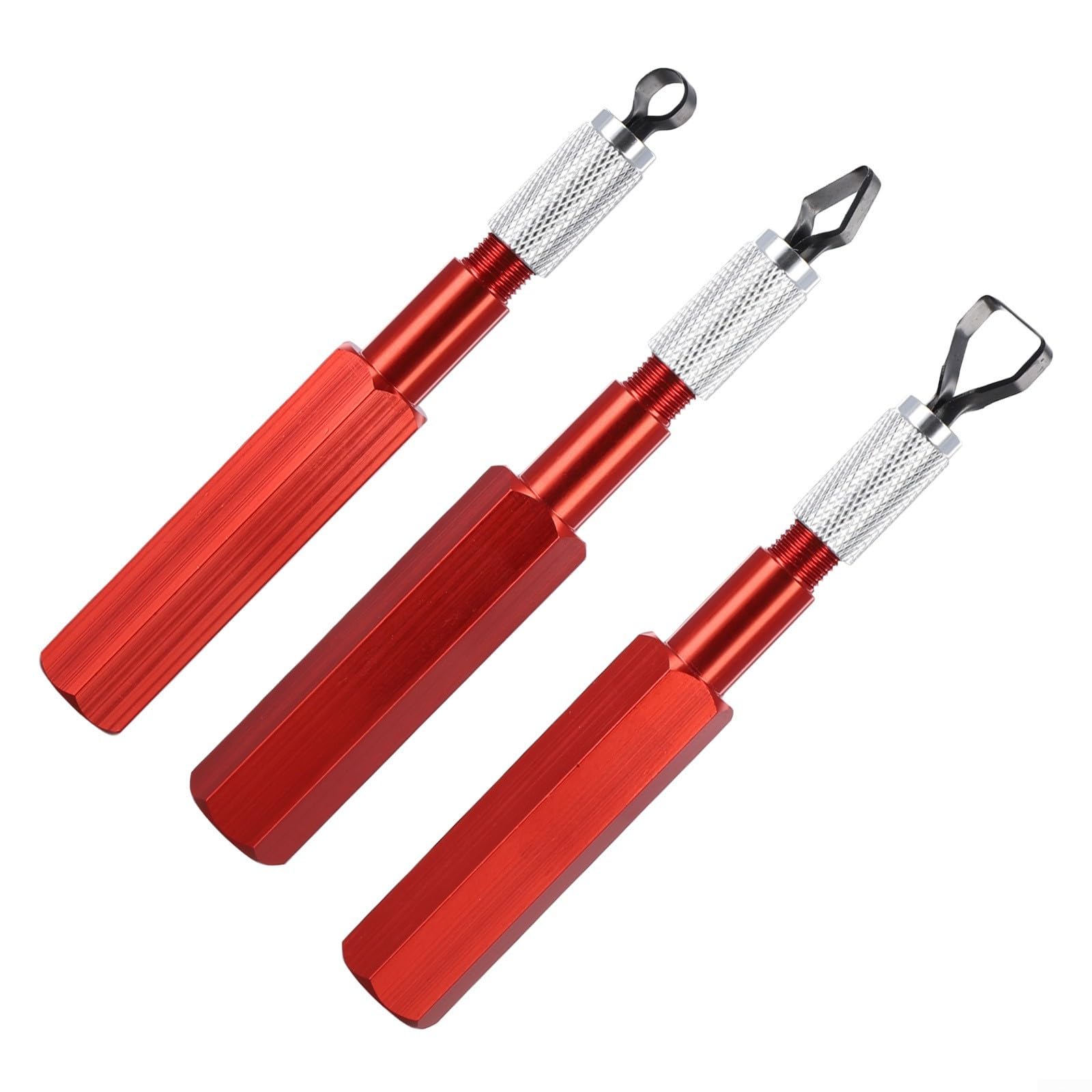 Eawfgtuw Manico per levigatura angolare per saldatura a pavimento in vinile PVC, cazzuola in lega di alluminio con 3, compatibile con strumenti di plastica per scuoiare, blu, giallo, rosso (rosso)