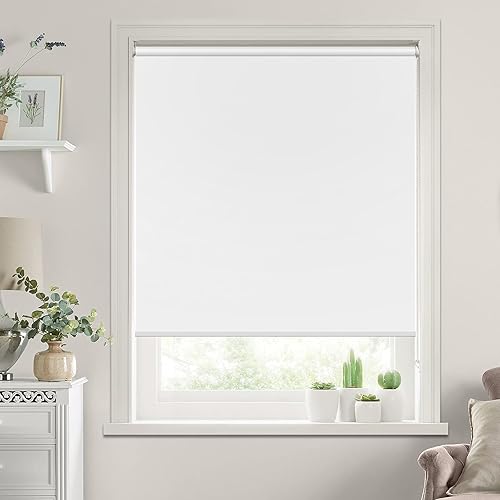 Miniatura 1 de Cortinas enrollables (100 % opacas) con aislamiento térmico para ventanas, persianas enrollables de tela de protección UV, para puertas de casa,