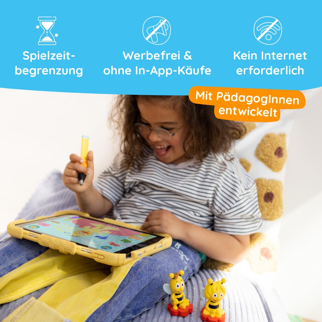 Edurino Figur Die Biene Maja Selbstbewusstsein Stärken mit Maja ab 3 Jahren inkl. App | Innovatives & digitales Lernspiel | Selbstvertrauen | Durchhaltevermögen | Selbstständigkeit