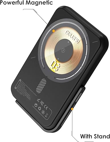 Miniatura 2 de Aulumu M03 Nueva versión Batería magnética para MagSafe con soporte de batería 3,500mAh, cargador portátil inalámbrico compatible con iPhone