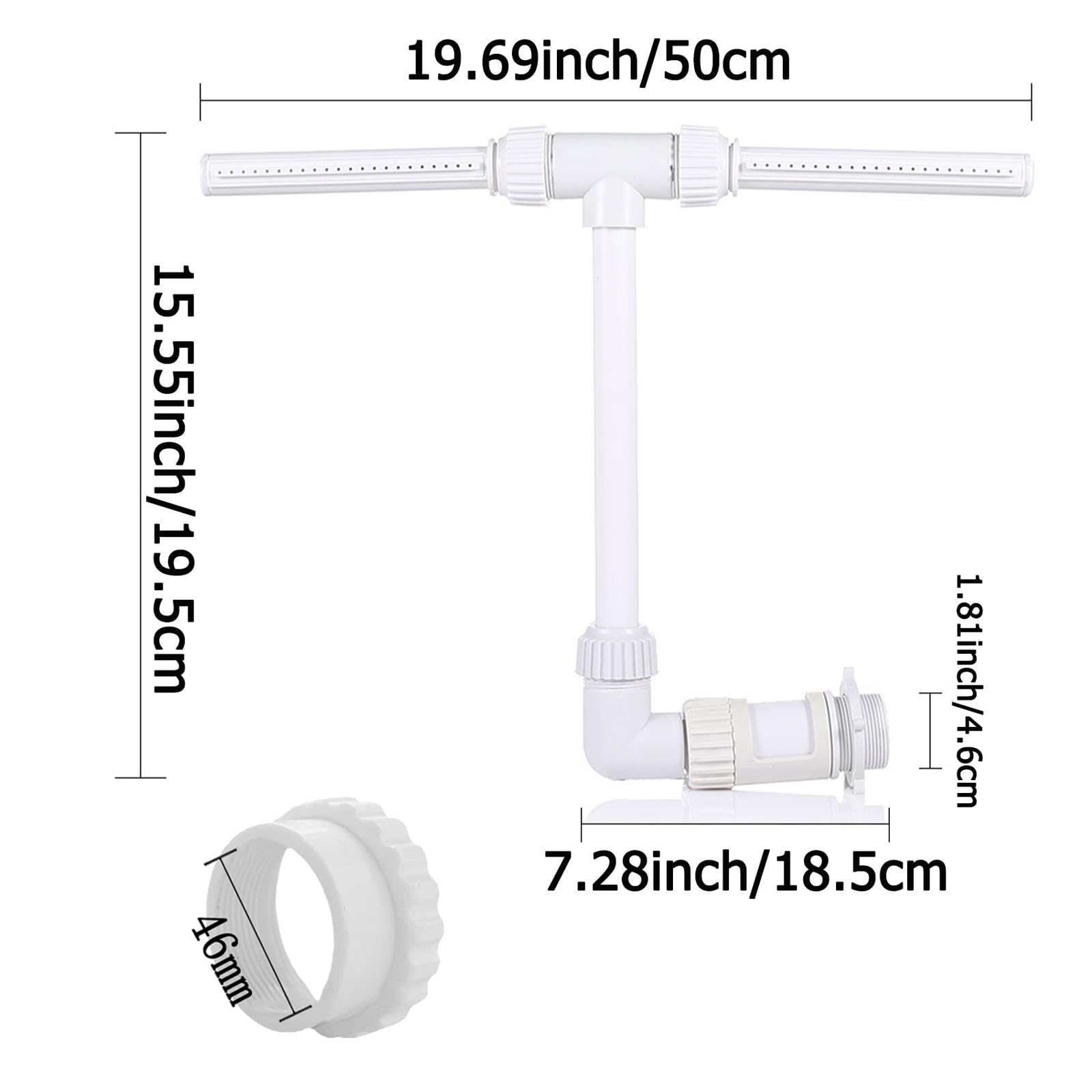 Fontana per Piscina, Fontana D'Acqua a Doppio Spruzzo, Piscina Cascata Fontana Spruzzatore, Fontane per Piscine a Cascata Spray,Fontana D'acqua a Doppio Spray,per Piscina Fuori per Terra e Sotterranea
