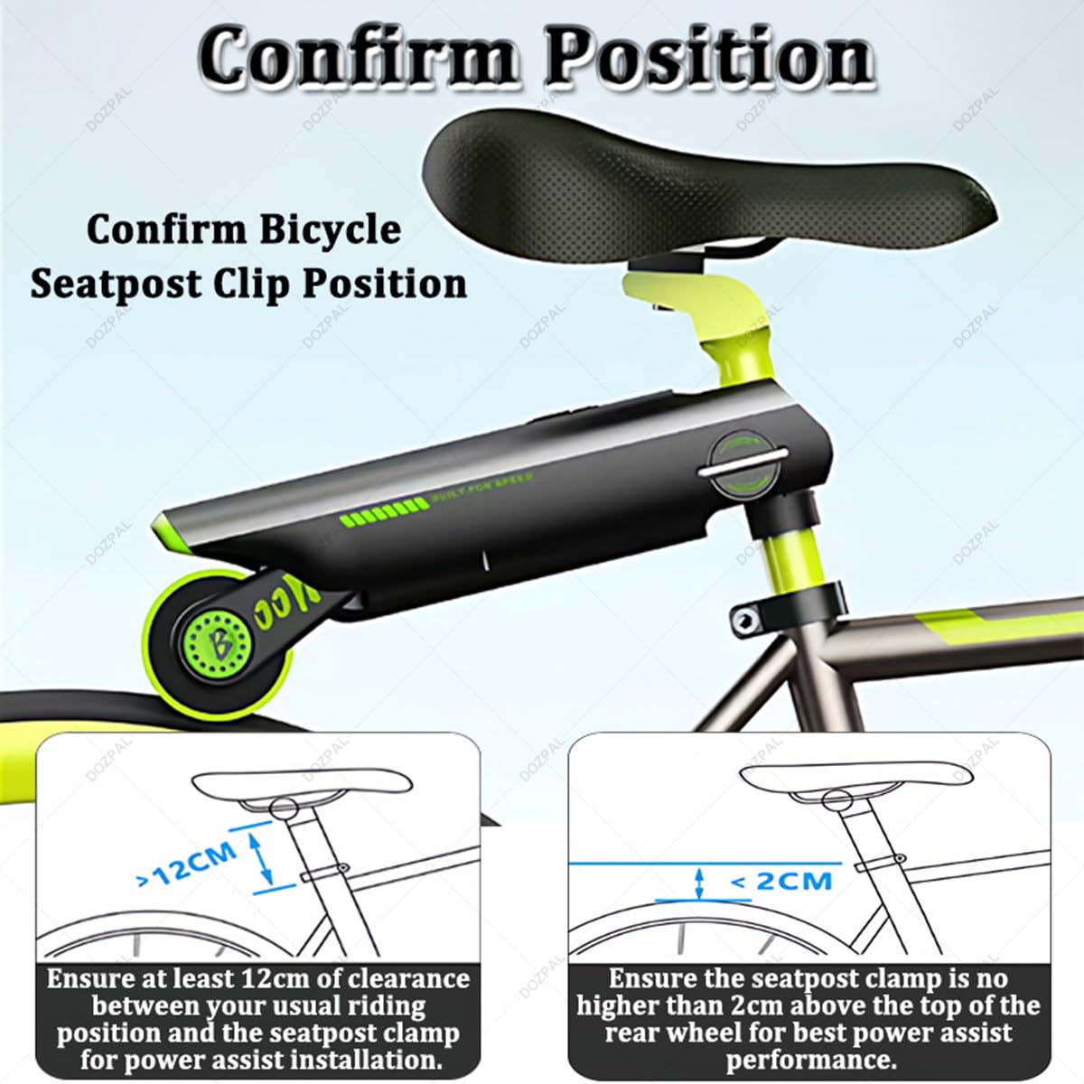 Elektrischer Fahrrad-Booster – Geschwindigkeitssteigerung für Fahrräder, Umrüst-Kit für das Hinterrad (City-, Trekking-, Mountain- & Falträder), App-Steuerung, 4 Unterstützungsstufen B