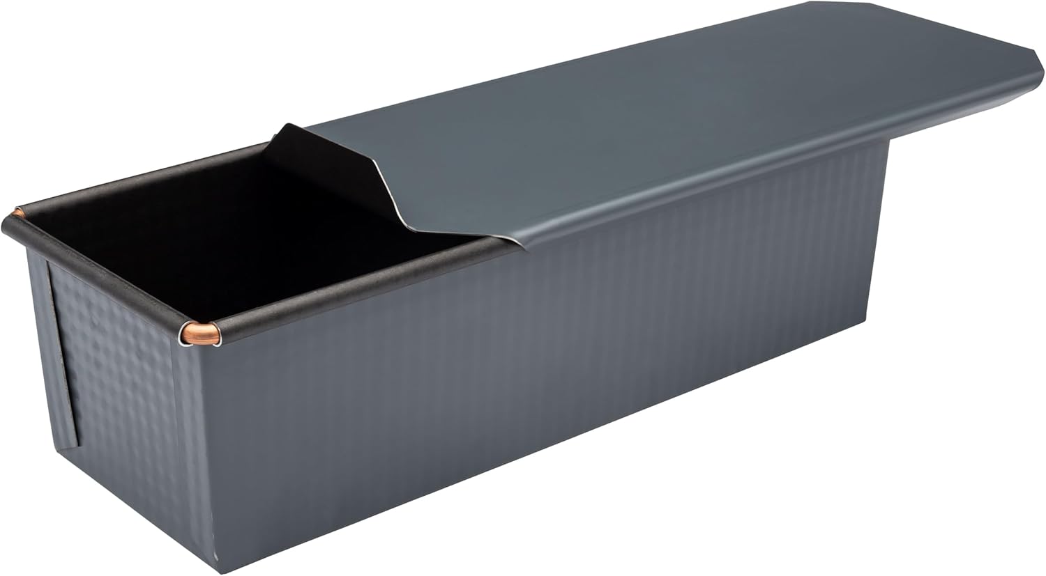 Matfer Bourgeat Exopan Steel Bread Mold/Loaf Pan with Lid, Nonstick, 10 1/2"x4"