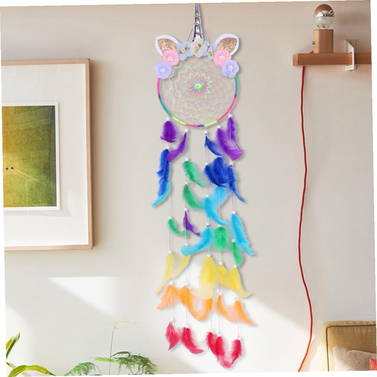 Alipis Dream Catcher Wall Hanging, Handmade Colorful Decorative Door Pendant, Bedroom and Wedding Room Decor, Stylish Dreamcatcher for Party Decorations