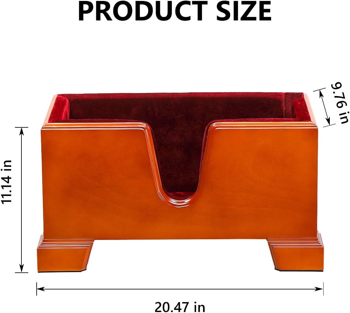 Ochine 4/4 Full Size Burgundy Wooden Cello Box Stand, Cello Wooden Stand Burgundy Velvet Plush Cushions