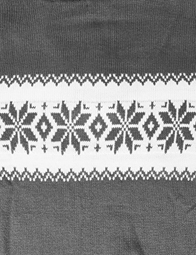 H2H Mens Casual Slim Fit Shawl Collar Pullover Sweater With Snowflake Pattern Gray Us L/Asia Xl (Kmoswl0102) #TOP4