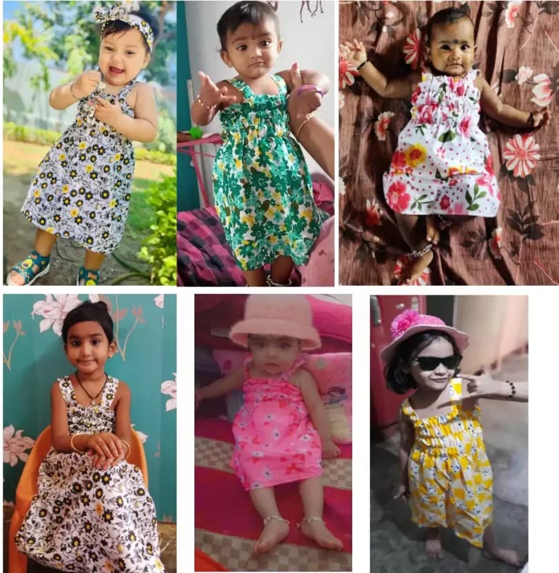 Image of Lukup Cute Stylish Girls Frocks & Dresses (Set of 4 PCS)
