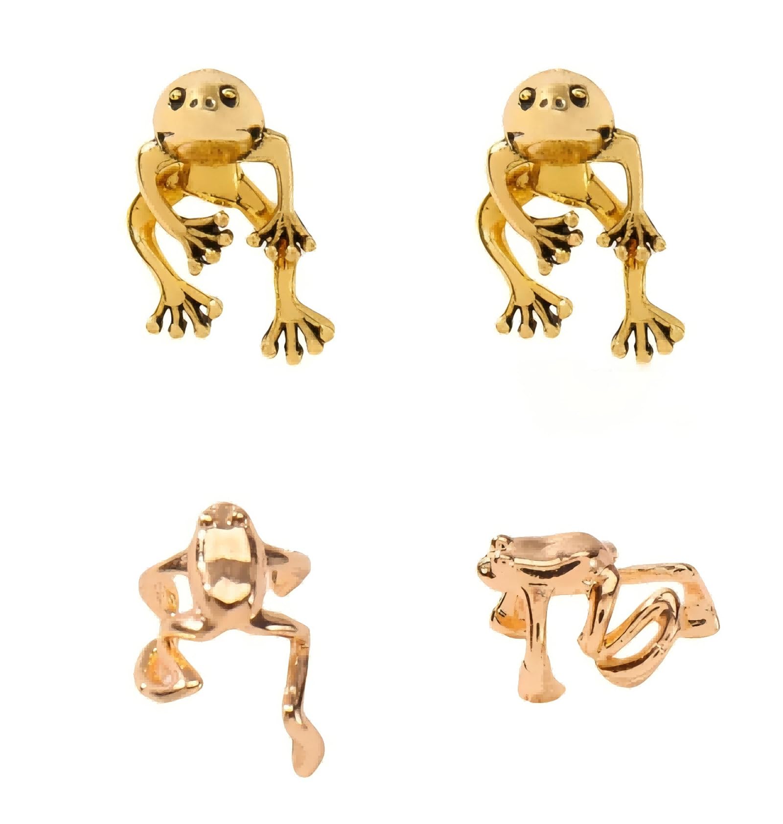 Coiris Fun Earrings for Women 3d Cool Cute Earrings Sliver Animal Post Studs Earrings Unique Cheap Funny Stuff Trendy Birthday Christmas Jewelry Gifts