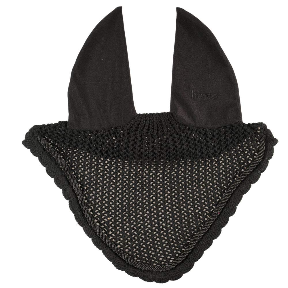 Bonnet anti-mouches River Horze noir taille F pour la protection de votre cheval