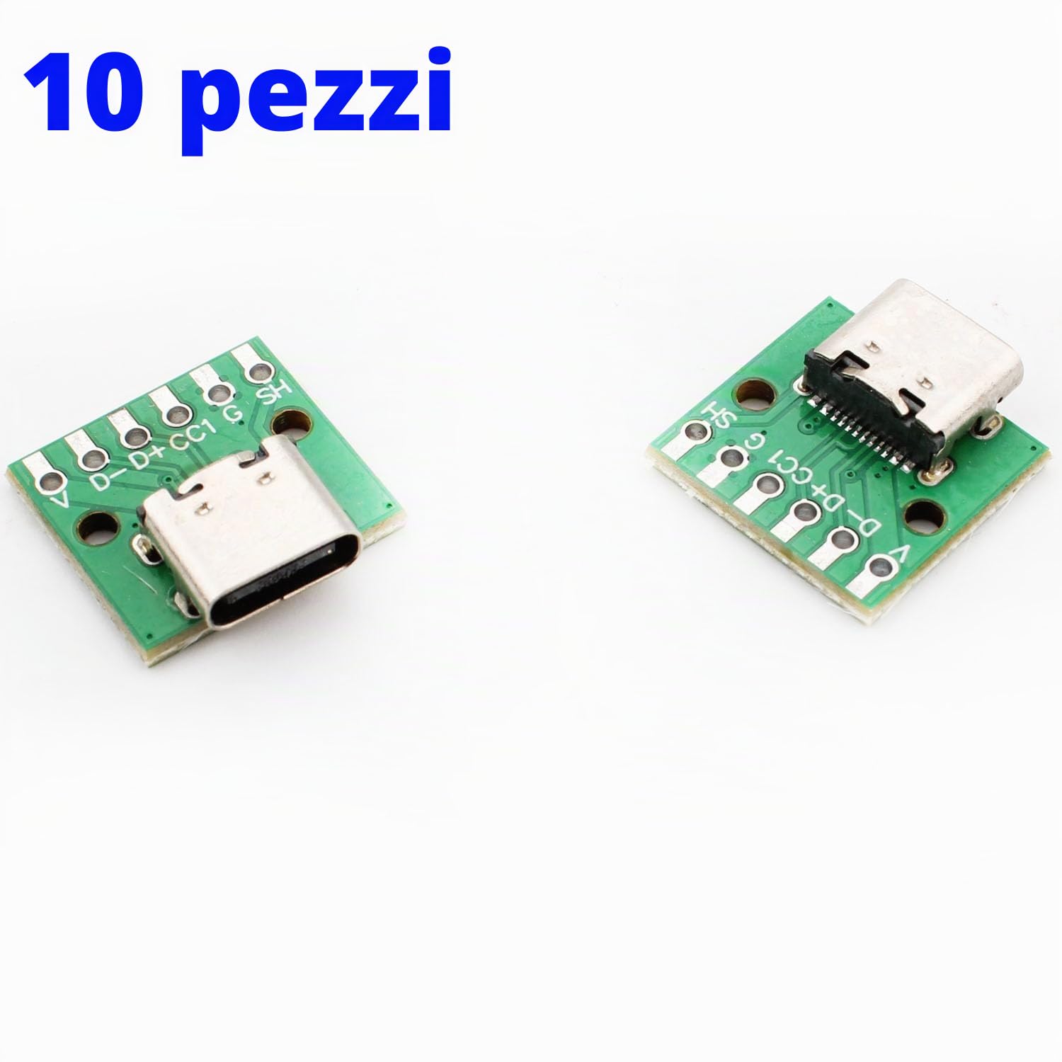 OTOTEC Kit di 10 connettori USB-C a 4 pin Type-C fai da te maschio connettore USB 3.1 maschio con alloggiamento di tipo C Tipo C PCB Board Kit linea di saldatura nero OTOTEC Kit di 10 connettori USB-C a 4 pin Type-C fai da te maschio connettore USB 3.1 maschio con alloggiamento di tipo C Tipo C PCB Board Kit linea di saldatura nero
