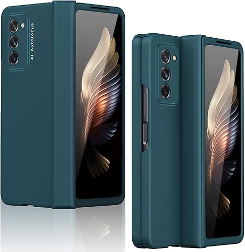 Miimall Funda compatible con Samsung Galaxy Z Fold 2, cobertura de bisagra, parachoques protector para mujeres y hombres con película protectora de