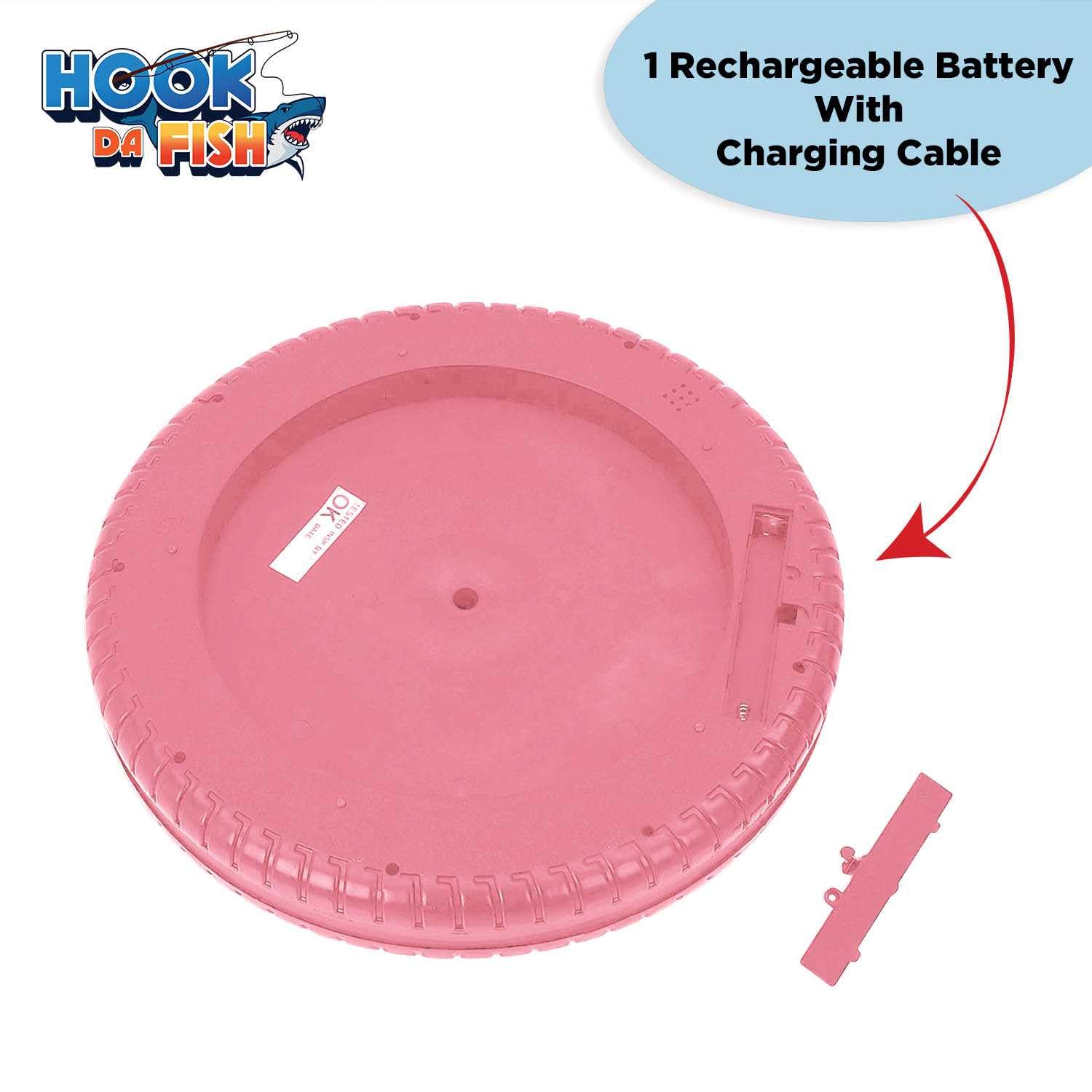 SKOODLE Quest Hook Da Fish Rechargeable Fishing Game 45 Fishes & 4 Fishing Pole Musical Rotating Board Game Age 5+, Multicolor 1