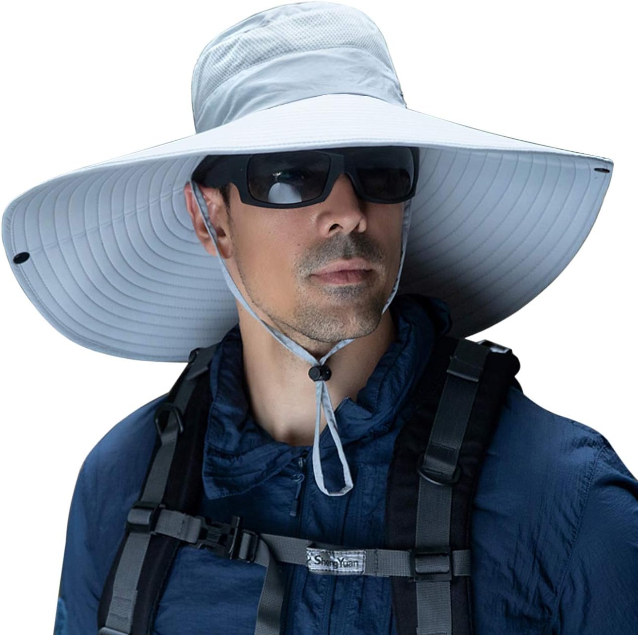 6" Wide Brim Sun Protection Hat Outdoor Unisex Bucket Hats for Hiking Beach Fishing Safari Garden Lawn Yard Work Kayaking