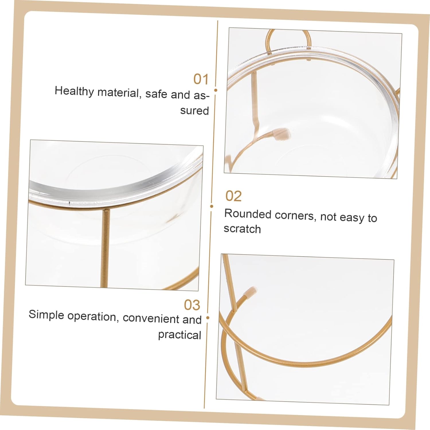 1set Double Glass Cat Bowl Iron Rack Elevated Non- Pet Food Dishes for Cats and Dogs Convenient Raised Feeding Bowls for Comfortable Eating
