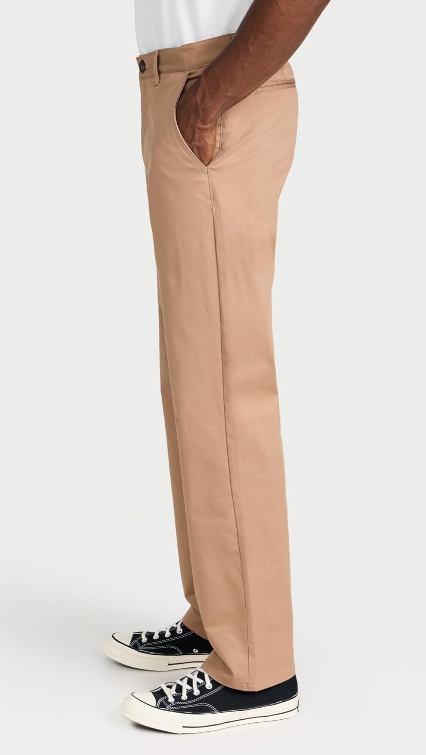 Naked & Famous Denim Men's Straight Chino Beige Stretch Twill Trousers - Image 4