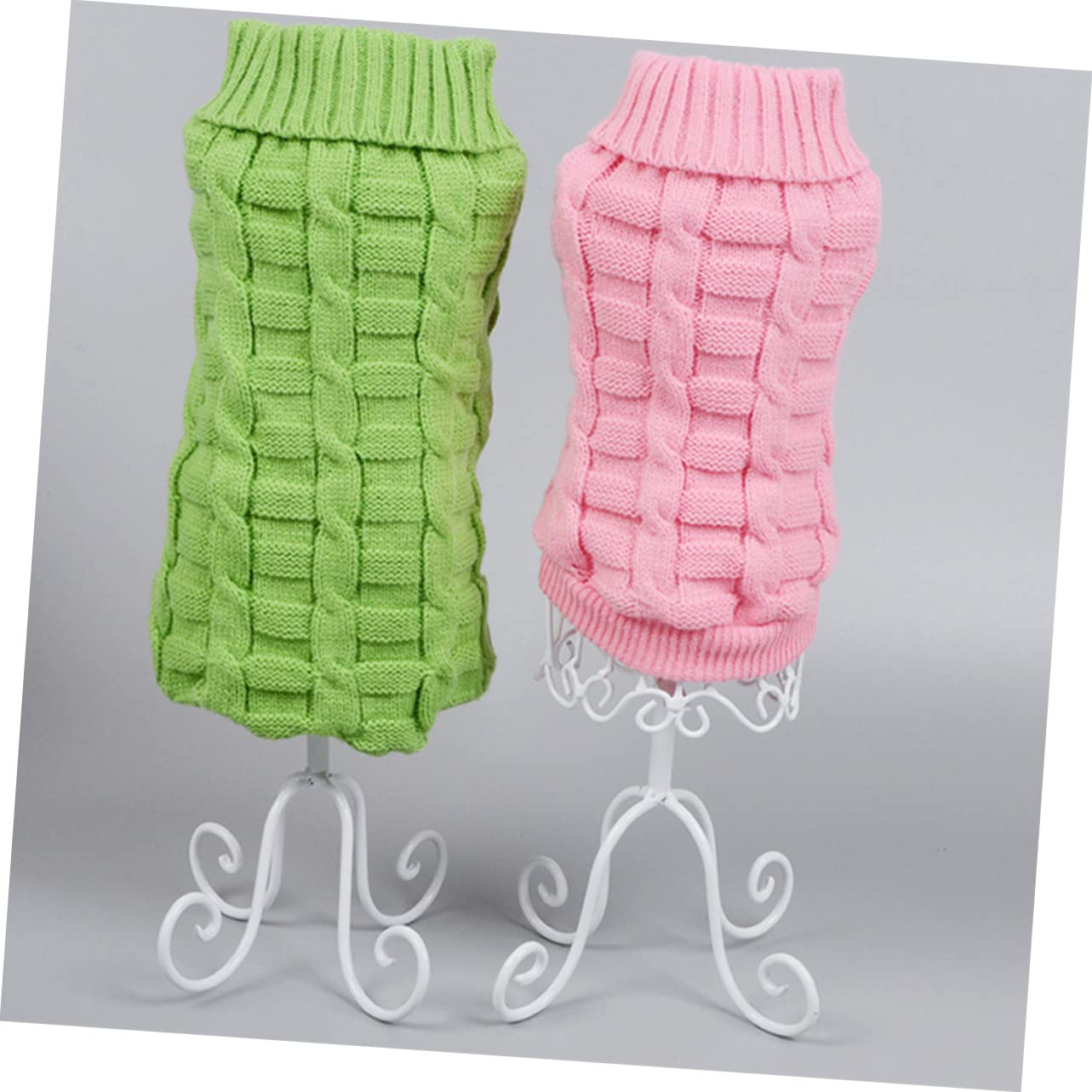 BESPORTBLE 3pièces Pull pour Chien Douce Manteau Hiver Vert Uni pour Chiot Parfait pour Activités Extérieures Photos Spéciales