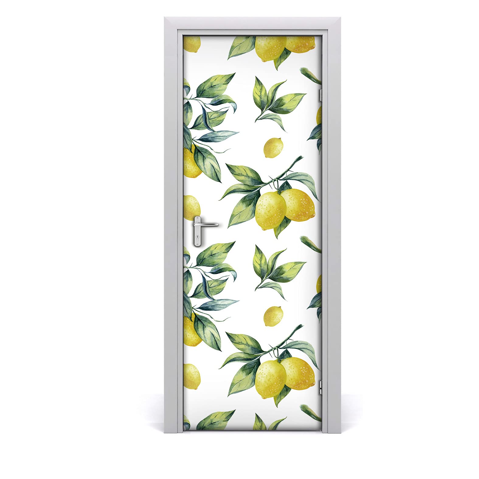 Papier peint de porte autocollant 77x200 décoration murale adhésive trompe l'oeil cuisine